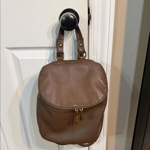 HOBO “River” Brown Leather Backpack